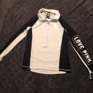 Ultimate black and white quarter zip from pink